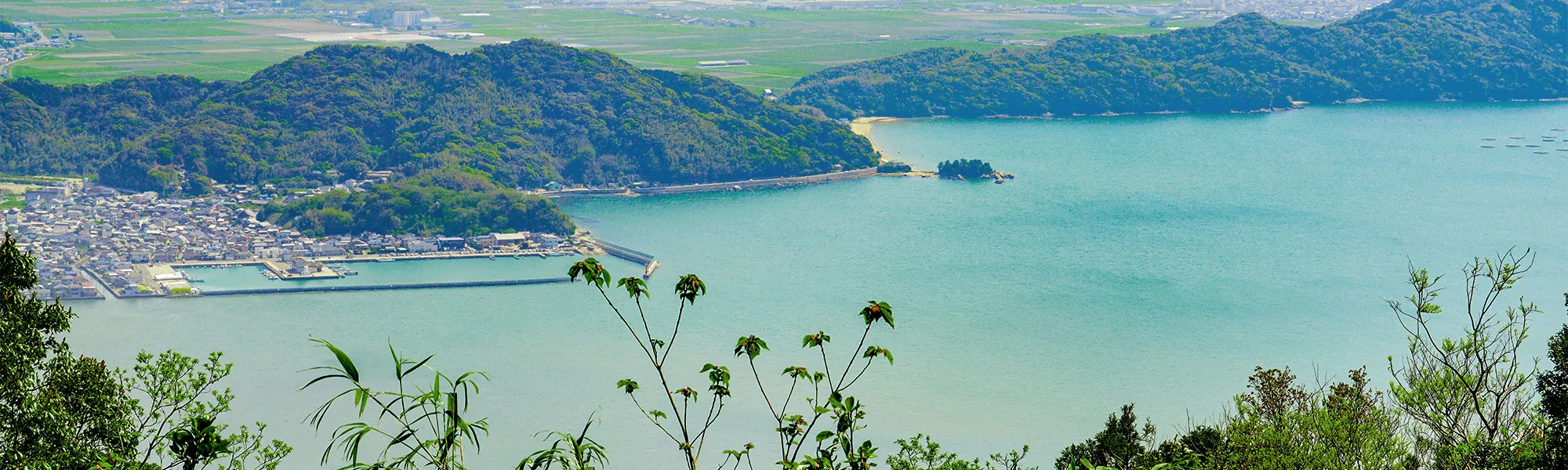 糸島の港　航空写真